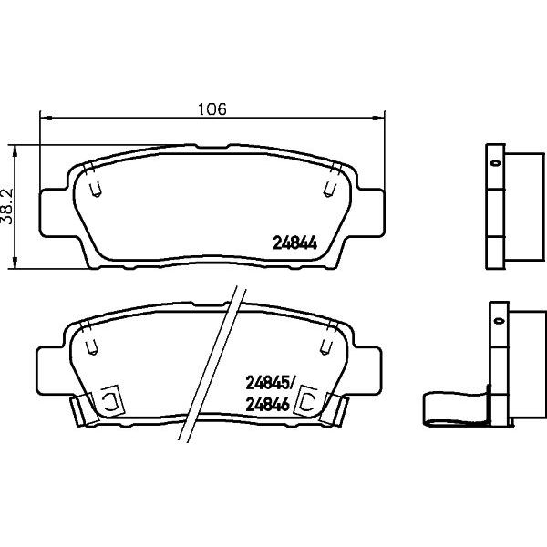 Колодки тормозные задние дисковые к-кт TRIALLI PF 4102 preview 2