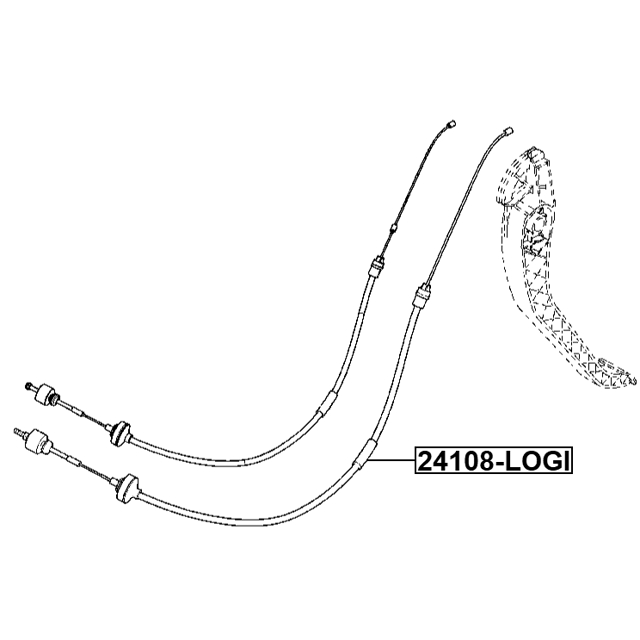 Трос сцепления RENAULT LOGAN SANDERO I 2005.03-2018.07  FEBEST 24108-LOGI preview 2