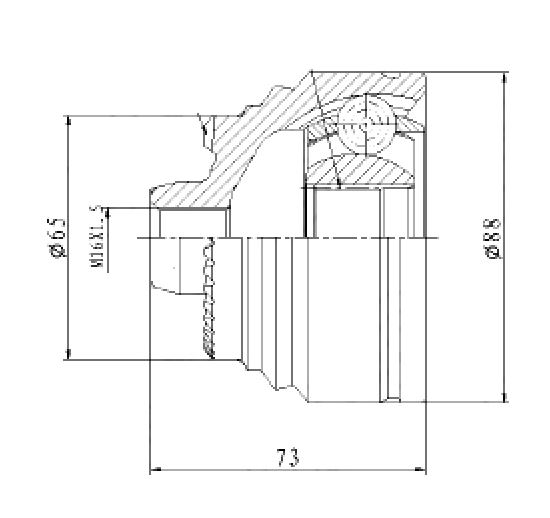 ШРУС для а/м BMW 5 G30 (16-) (наруж. перед.) (GO 2600) preview 3