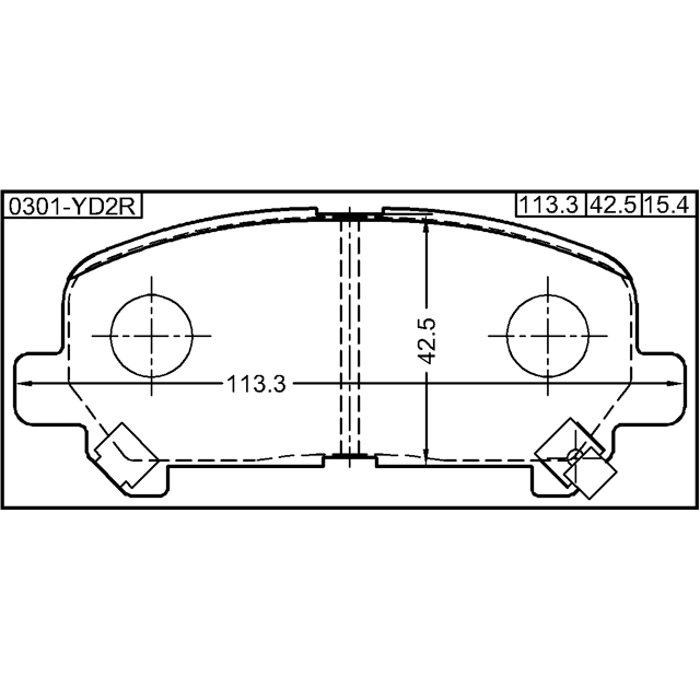 Колодки тормозные задние дисковые к-кт FEBEST 0301-YD2R preview 2
