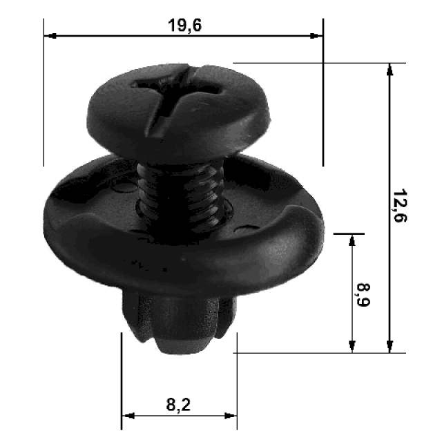Клипса HONDA ACCORD 94-02, CIVIC 92-00 88570-044 preview 2