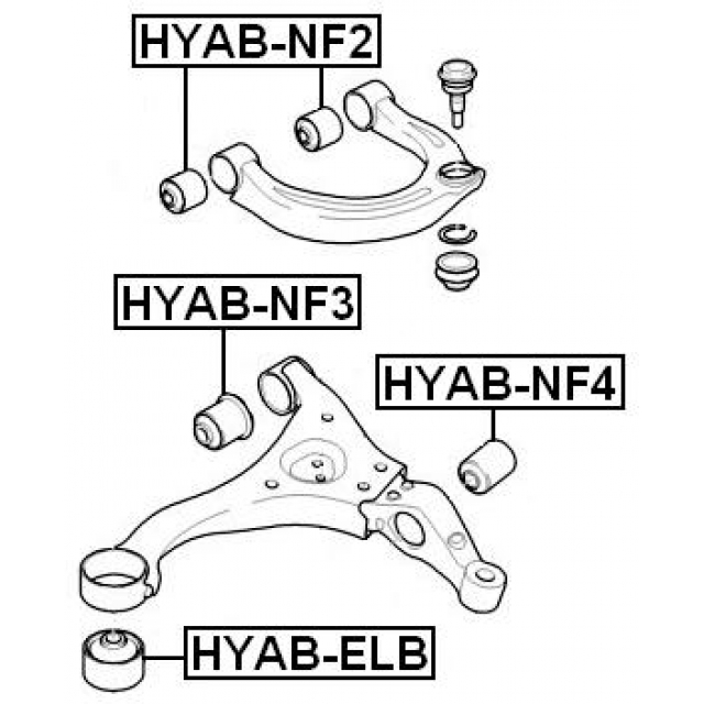 Сайлентблок FEBEST HYAB-NF2 preview 2
