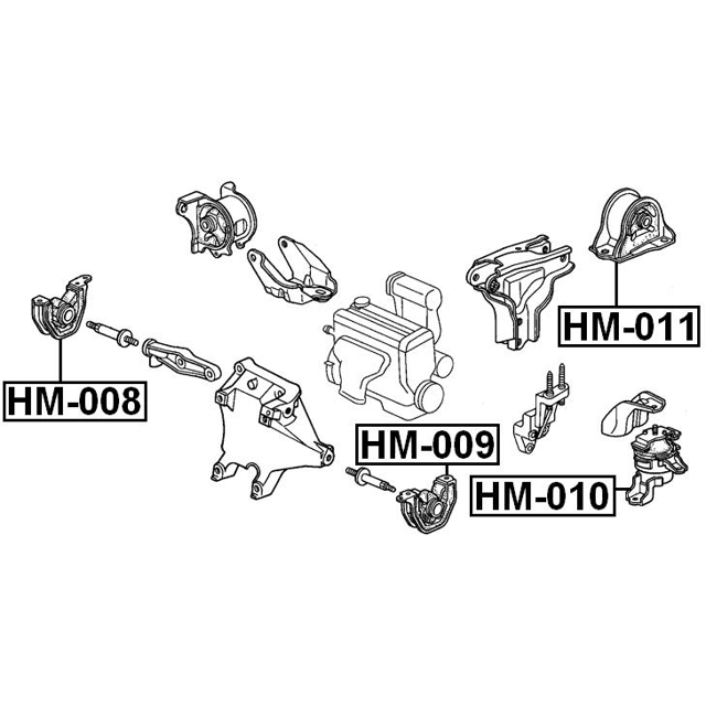 Опора двигателя передняя FEBEST HM-009 preview 2