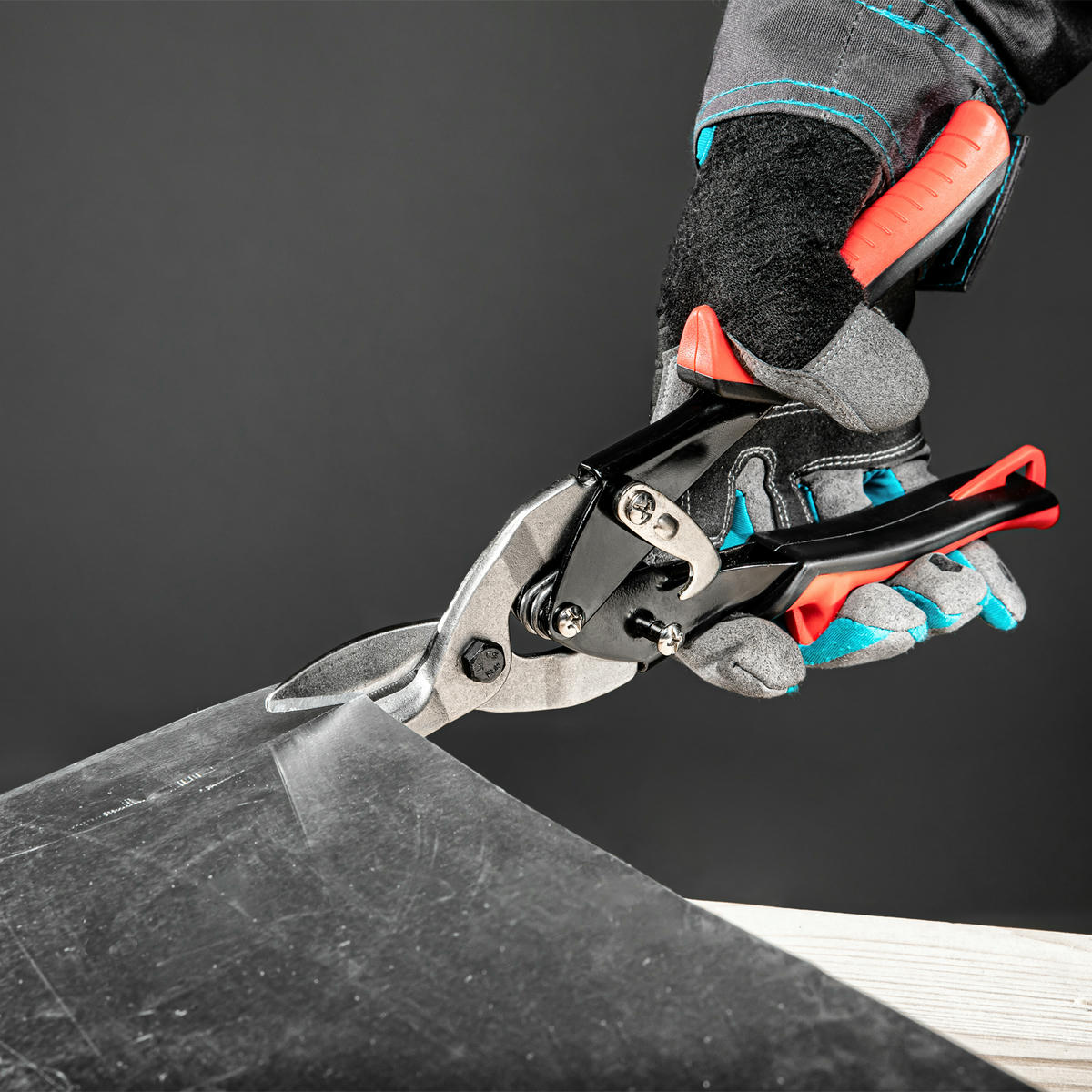 Ножницы по металлу 250мм левой резки обрезиненные ручки MATRIX preview 1