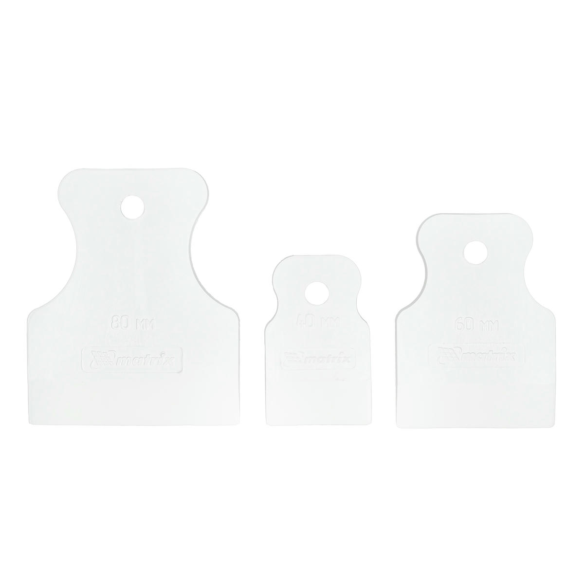 Набор шпателей 40-60-80 мм, белая резина 3шт MATRIX preview 1