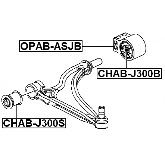 Сайлентблок передний подвески FEBEST CHAB-J300B preview 2