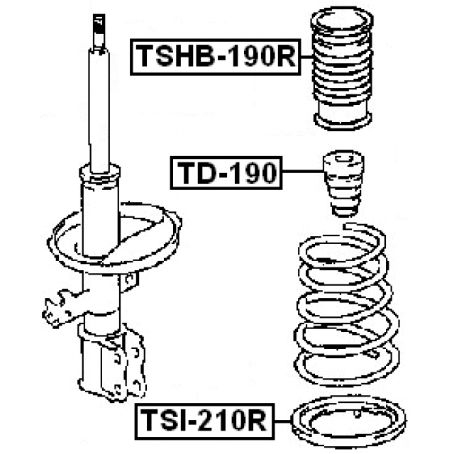 Отбойник заднего амортизатора FEBEST TD-190 preview 2
