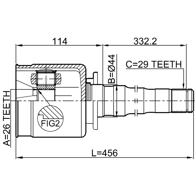 ШРУС внутренний FEBEST 2911-DIVFRH preview 2