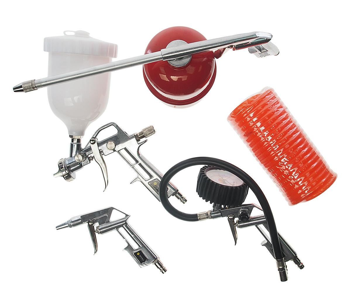 Набор пневмоинструмената (краскопульт, для мойки, для подкачки, для обдувки) ЭВРИКА preview 2