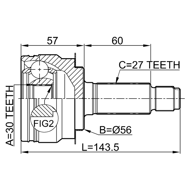 ШРУС наружный FEBEST 0810-B9 preview 2
