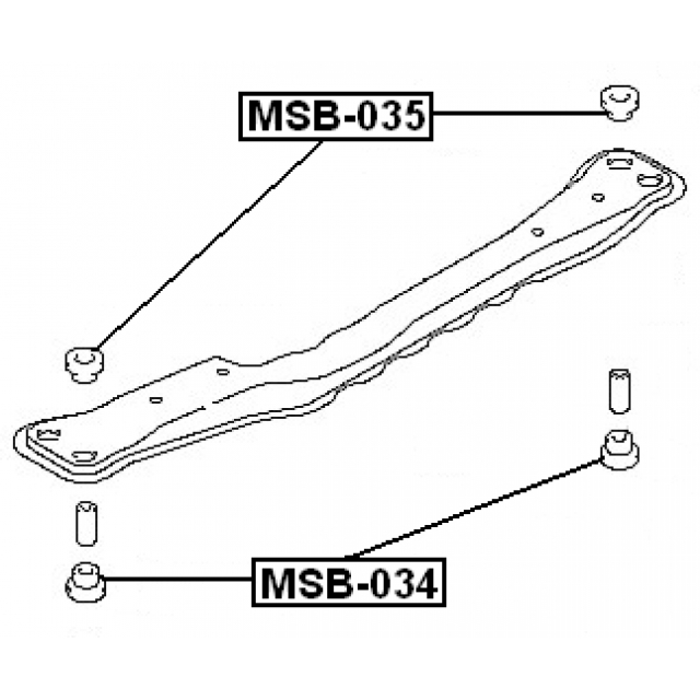 Сайлентблок подрамника FEBEST MSB-035 preview 2