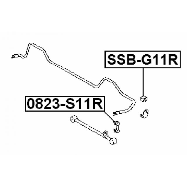 Втулка заднего стабилизатора FEBEST SSB-G11R preview 2 Втулка заднего стабилизатора FEBEST SSB-G11R preview 2