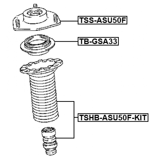 Опора амортизатора FEBEST TSS-ASU50F preview 2
