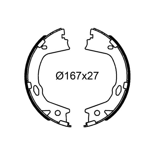 Колодки ручного тормоза к-кт TRIALLI GF 4662 preview 2