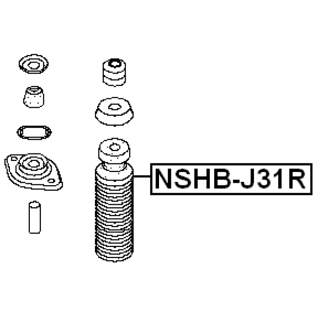Пыльник амортизатора FEBEST NSHB-J31R preview 2