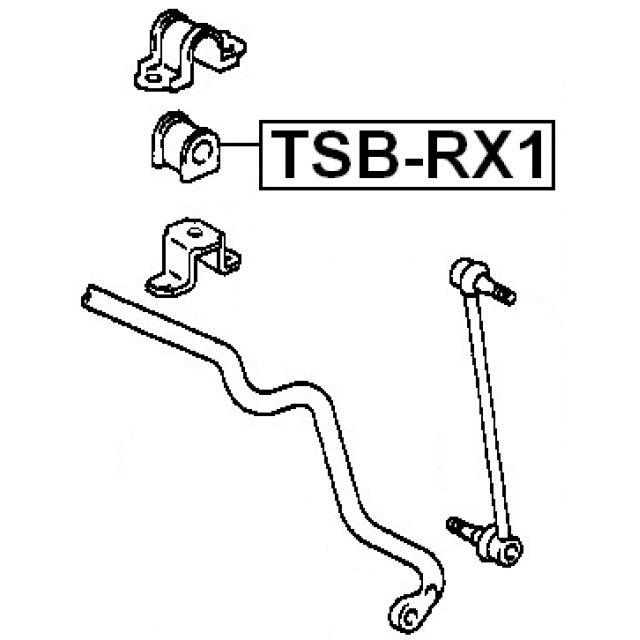 Втулка (сайлентблок) переднего стабилизатора FEBEST TSB-RX1 preview 2 Втулка (сайлентблок) переднего стабилизатора FEBEST TSB-RX1 preview 2