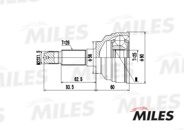 ШРУС MAZDA 626 III/MPV/FORD PROBE 1.8-3.0 87-99 нар. preview 1