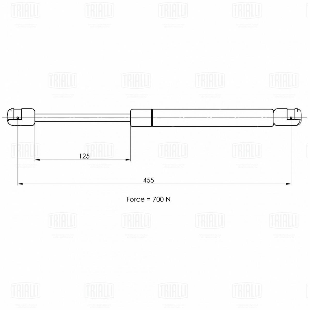 Газовый упор багажника TRIALLI GS 1010 preview 2