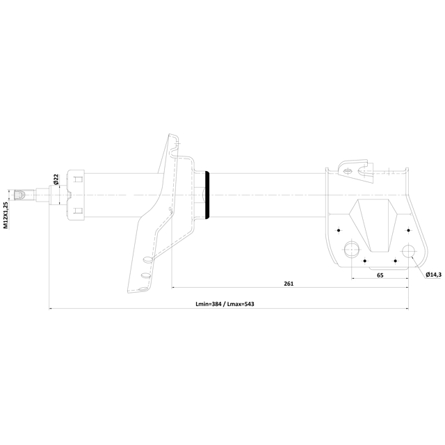 Амортизатор передний FEBEST 08110-004FL preview 2