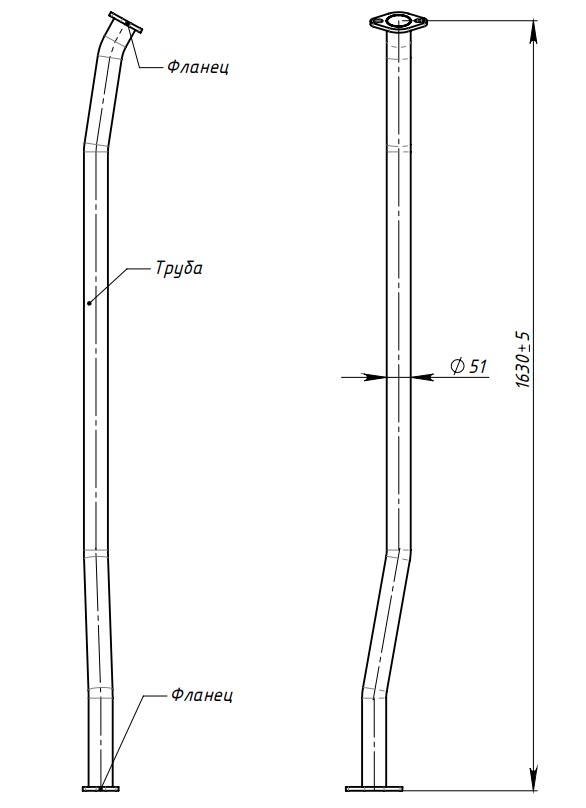 Труба приёмная для а/м Chery Tiggo (05-) (алюм. сталь) TRIALLI ERP 2703 preview 2