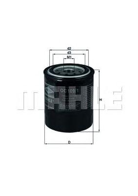 Фильтр масляный MAHLE OC 1091 preview 1