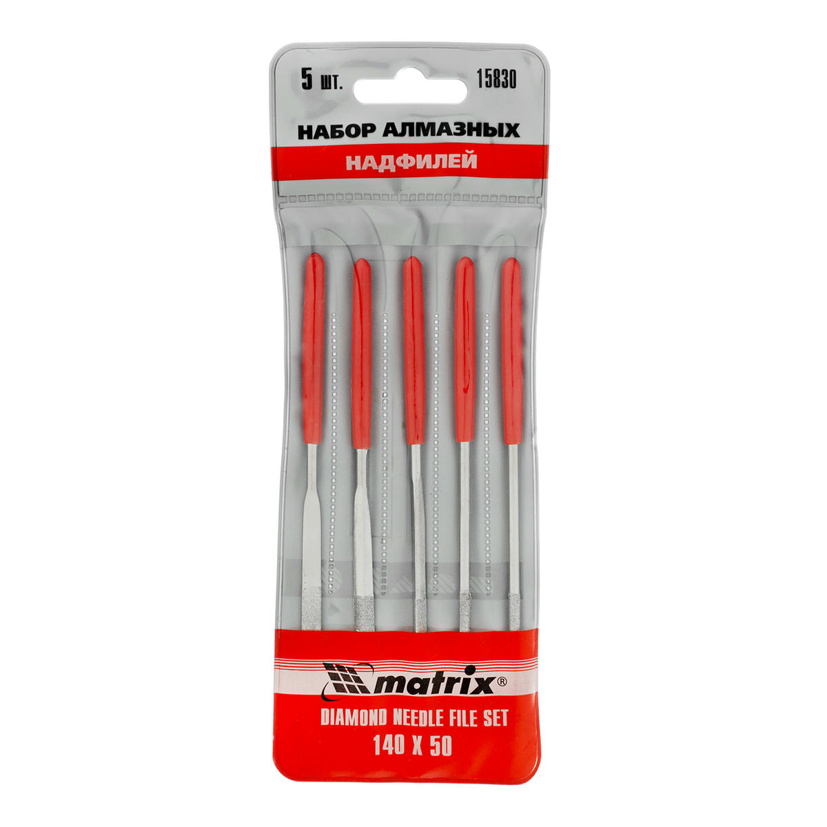 Набор надфилей алмазных 140х50х3 5шт MATRIX preview 7