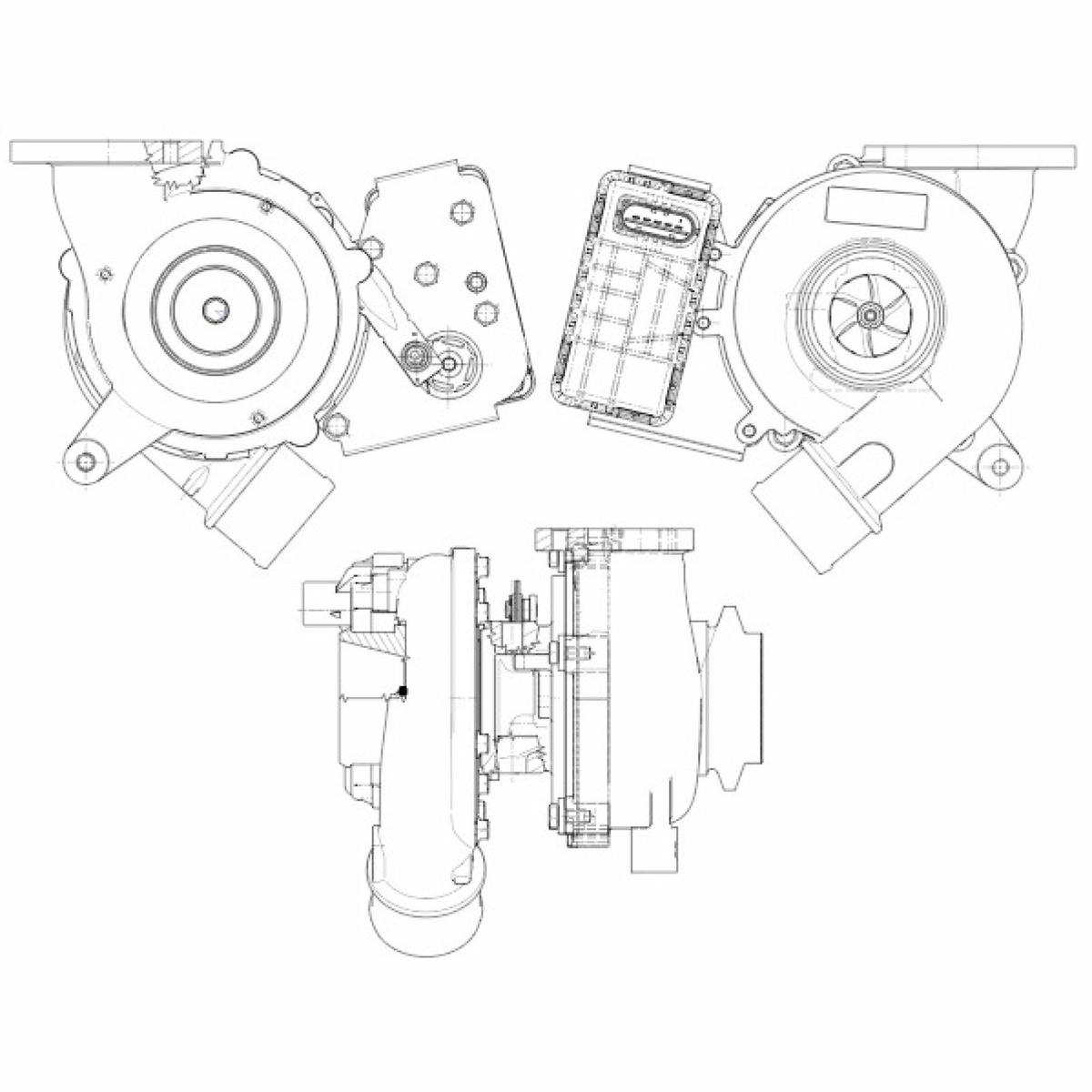 Турбокомпрессор для а/м Land Rover Freelander II (06-) 2.2D (224DT) (тип GTB1752V) (LAT 1000) preview 4