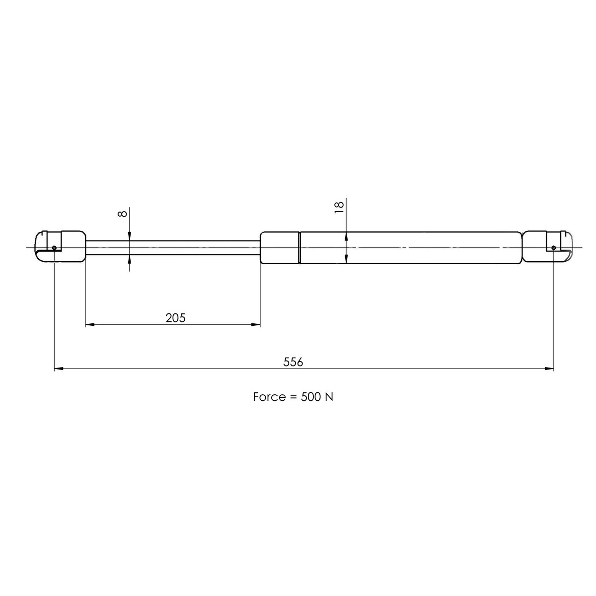 Газовый упор багажника TRIALLI GS 1015 preview 2