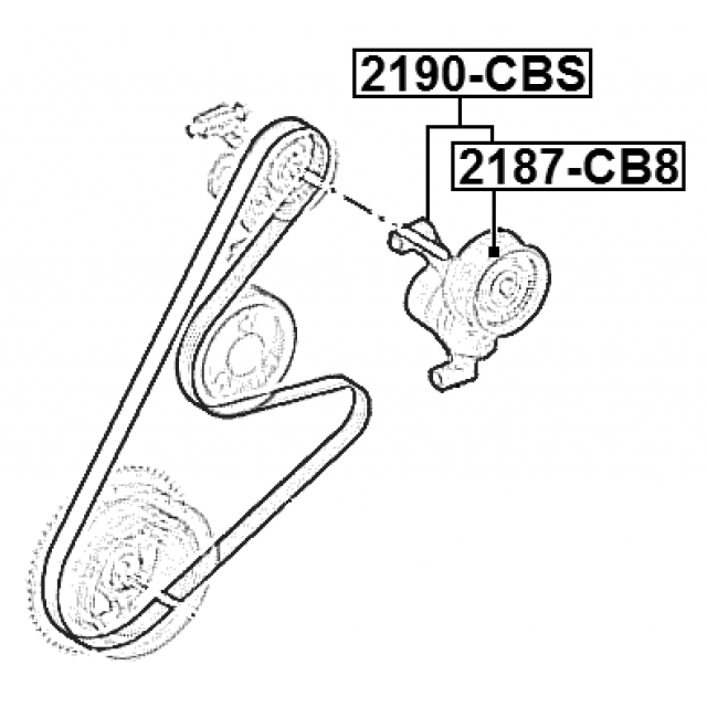 Ролик ГРМ FEBEST 2187-CB8 preview 2 Ролик ГРМ FEBEST 2187-CB8 preview 2