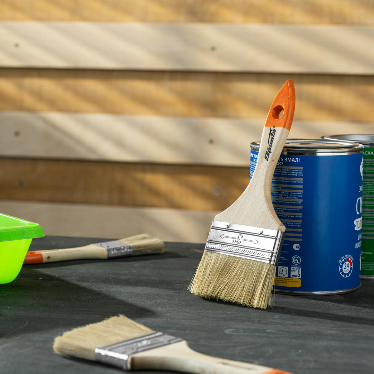 Кисть плоская Slimline 3" натуральная щетина SPARTA preview 6