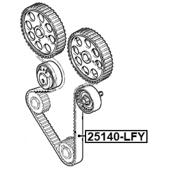 25140-LFY_ремень ГРМ! Peugeot 306/406/605/806 1.8/2.0 16V 94> preview 2