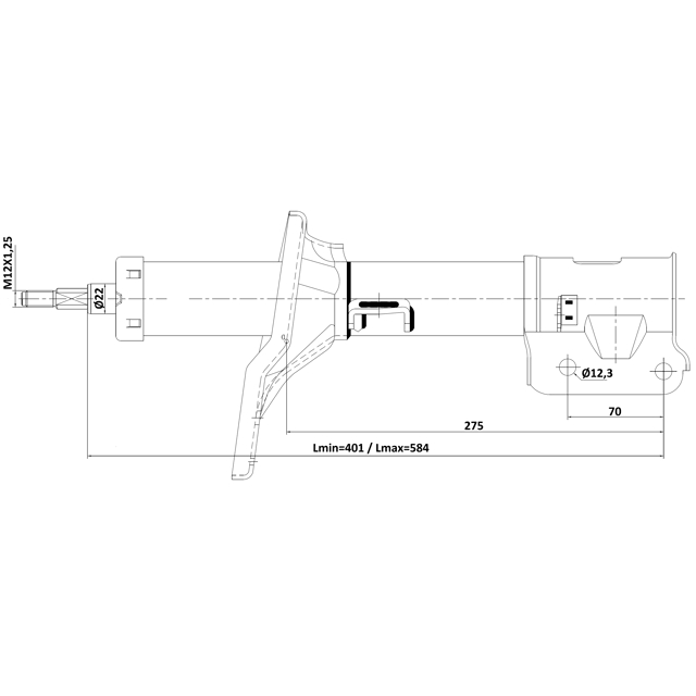 Амортизатор передний FEBEST 12110-018FL preview 2