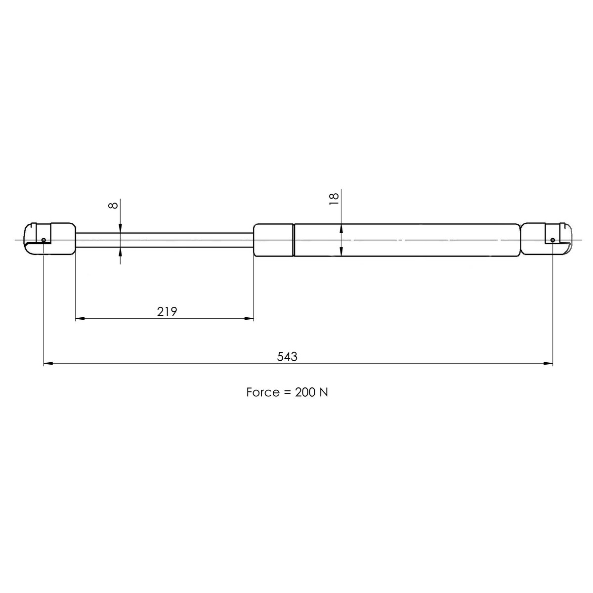 Газовый упор багажника TRIALLI GS 2005 preview 2