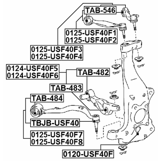 Сайлентблок передний подвески FEBEST TAB-482 preview 2