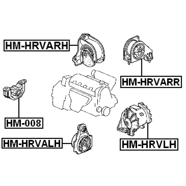Опора двигателя задняя FEBEST HMHRVARR preview 2