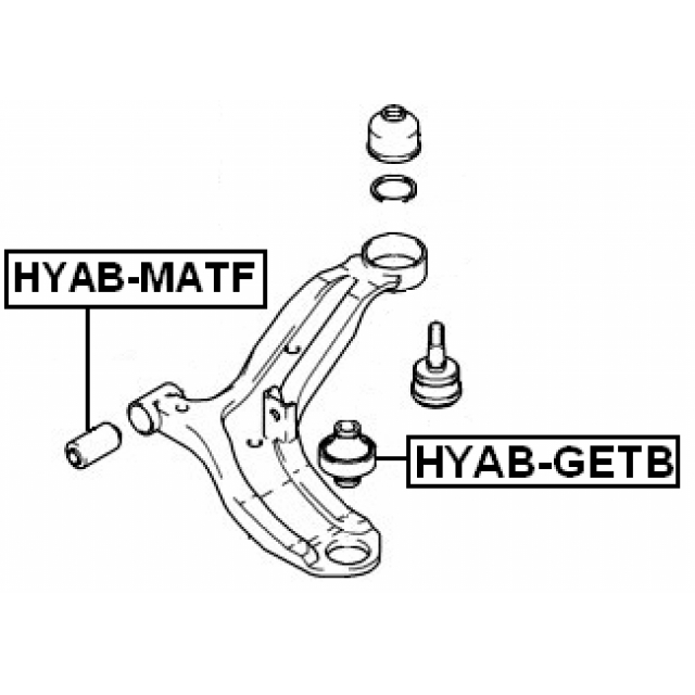 Сайлентблок FEBEST HYAB-GETB preview 2