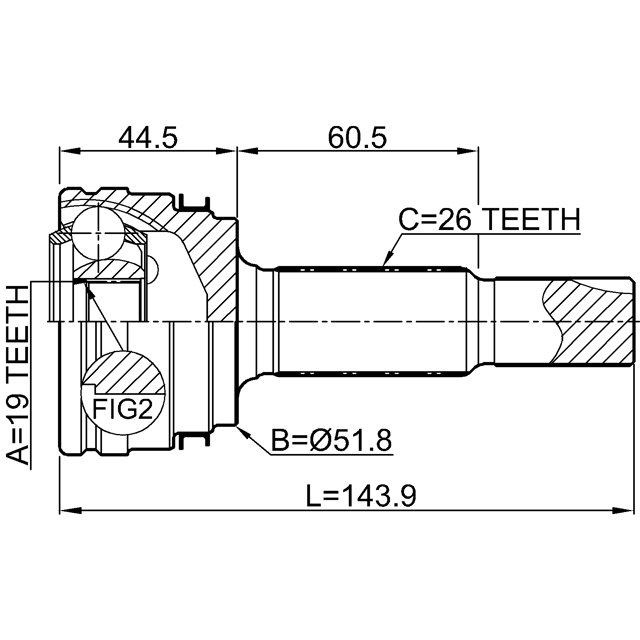 ШРУС наружный FEBEST 0110-ALA49R preview 2