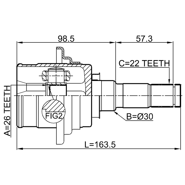 ШРУС внутренний FEBEST 0511-CX5R preview 2