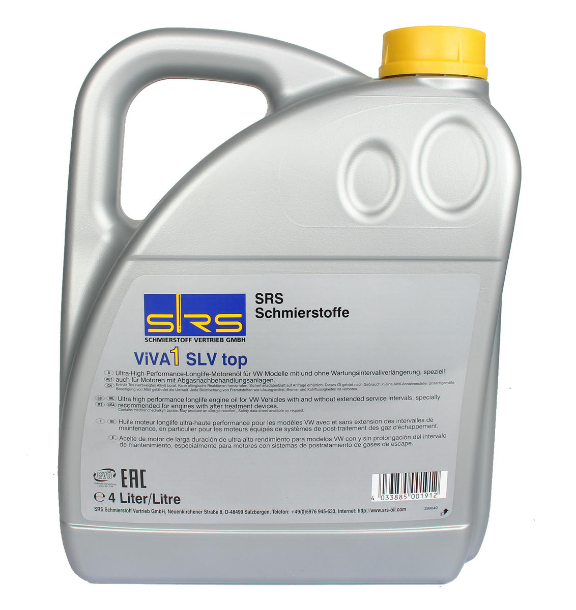 Масло моторное SRS VIVA1 SLV TOP (plus) 5W30 4л синт. preview 1