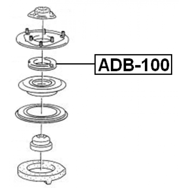 Подшипник опоры переднего амортизатора FEBEST ADB-100 preview 2