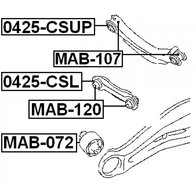 Сайлентблок задней подвески FEBEST MAB-120 preview 2 Сайлентблок задней подвески FEBEST MAB-120 preview 2