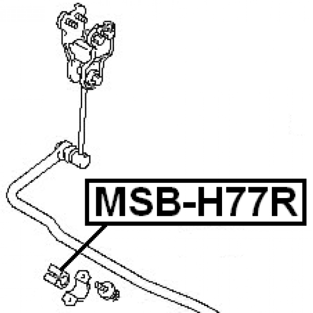 Втулка (сайлентблок) заднего стабилизатора FEBEST MSB-H77R preview 2