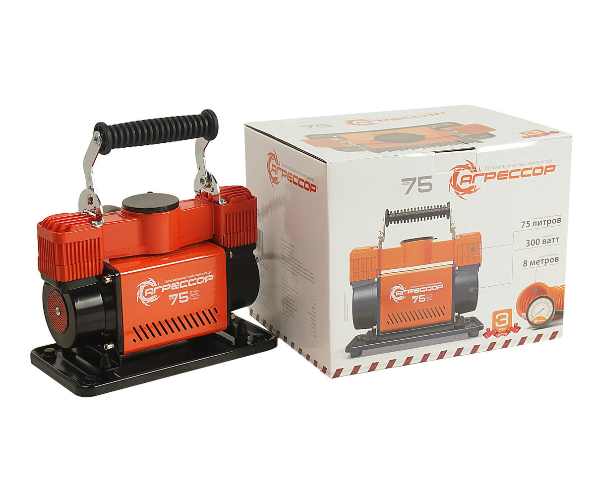 Компрессор автомобильный Агрессор 75л/мин preview 1