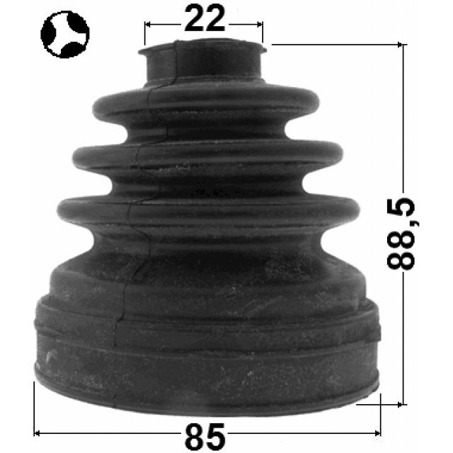 Пыльник шрус внутренний комплект 85x88.5x22 preview 2