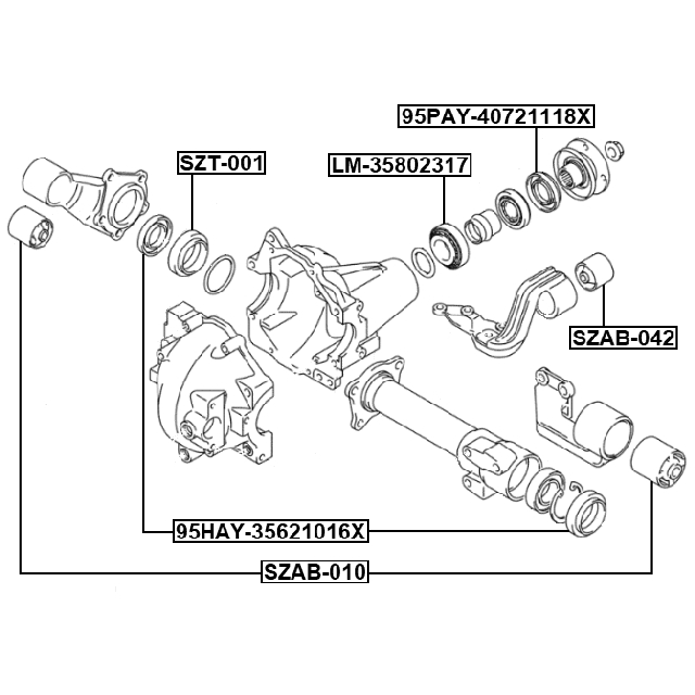 Сайлентблок редуктора FEBEST SZAB-010 preview 2