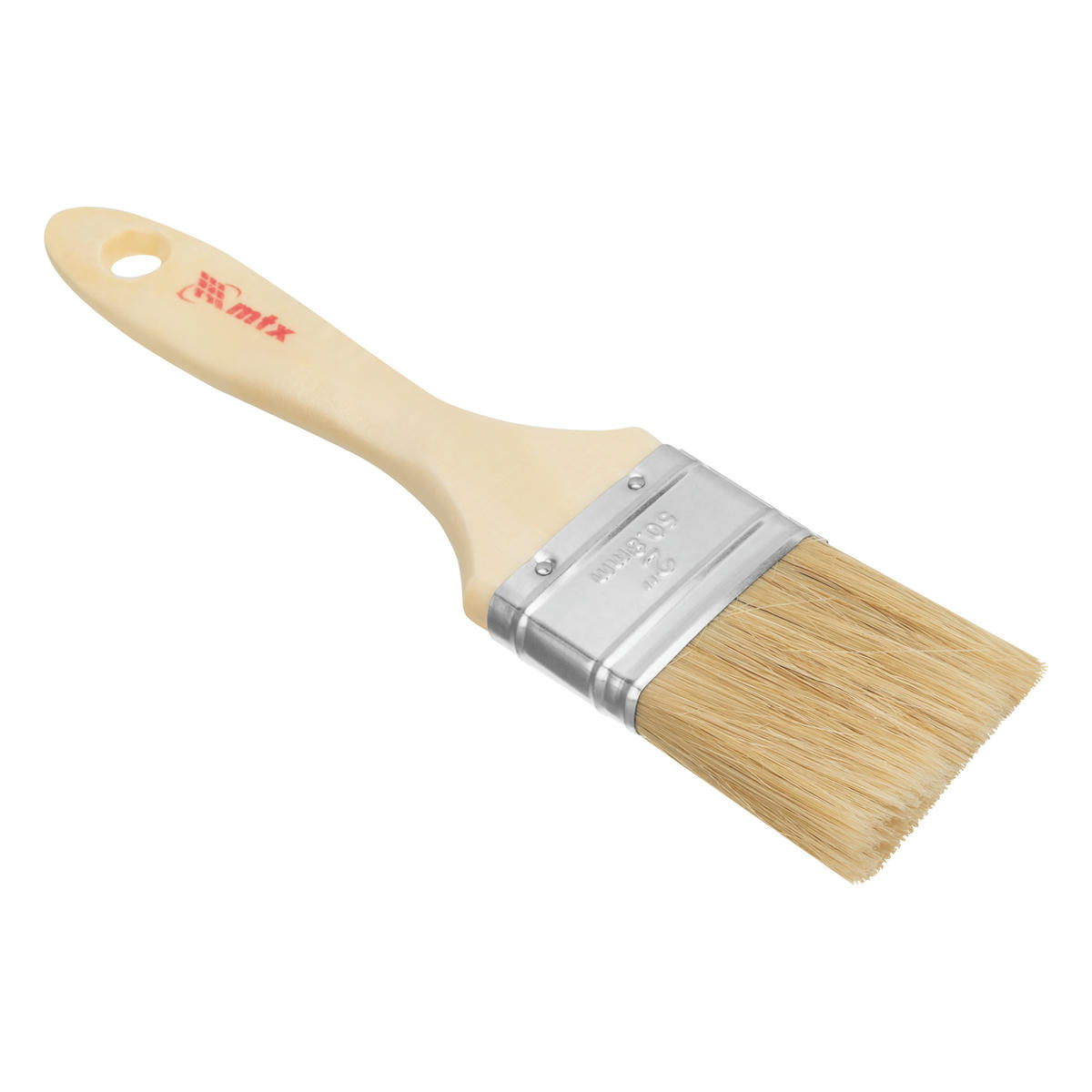 Кисть плоская "Евро" 2", натуральная щетина, деревянная ручка MATRIX 83053 preview 1