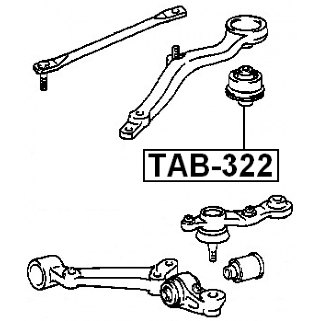Сайлентблок рычага FEBEST TAB-322 preview 2