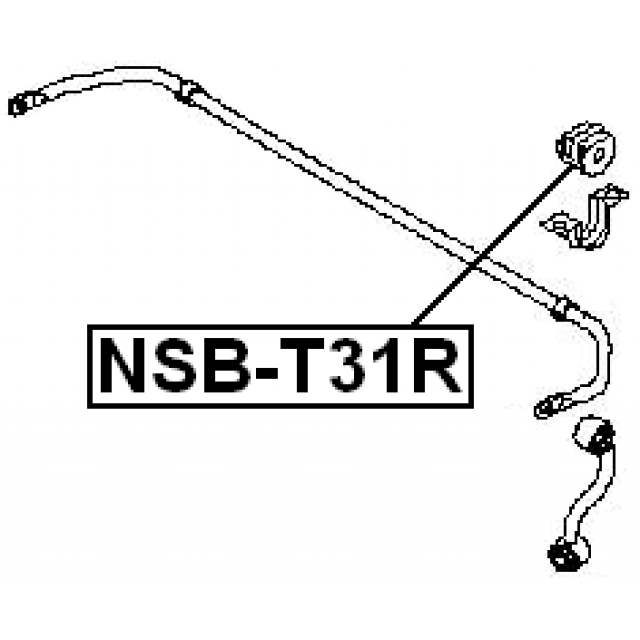Втулка (сайлентблок) заднего стабилизатора FEBEST NSB-T31R preview 2