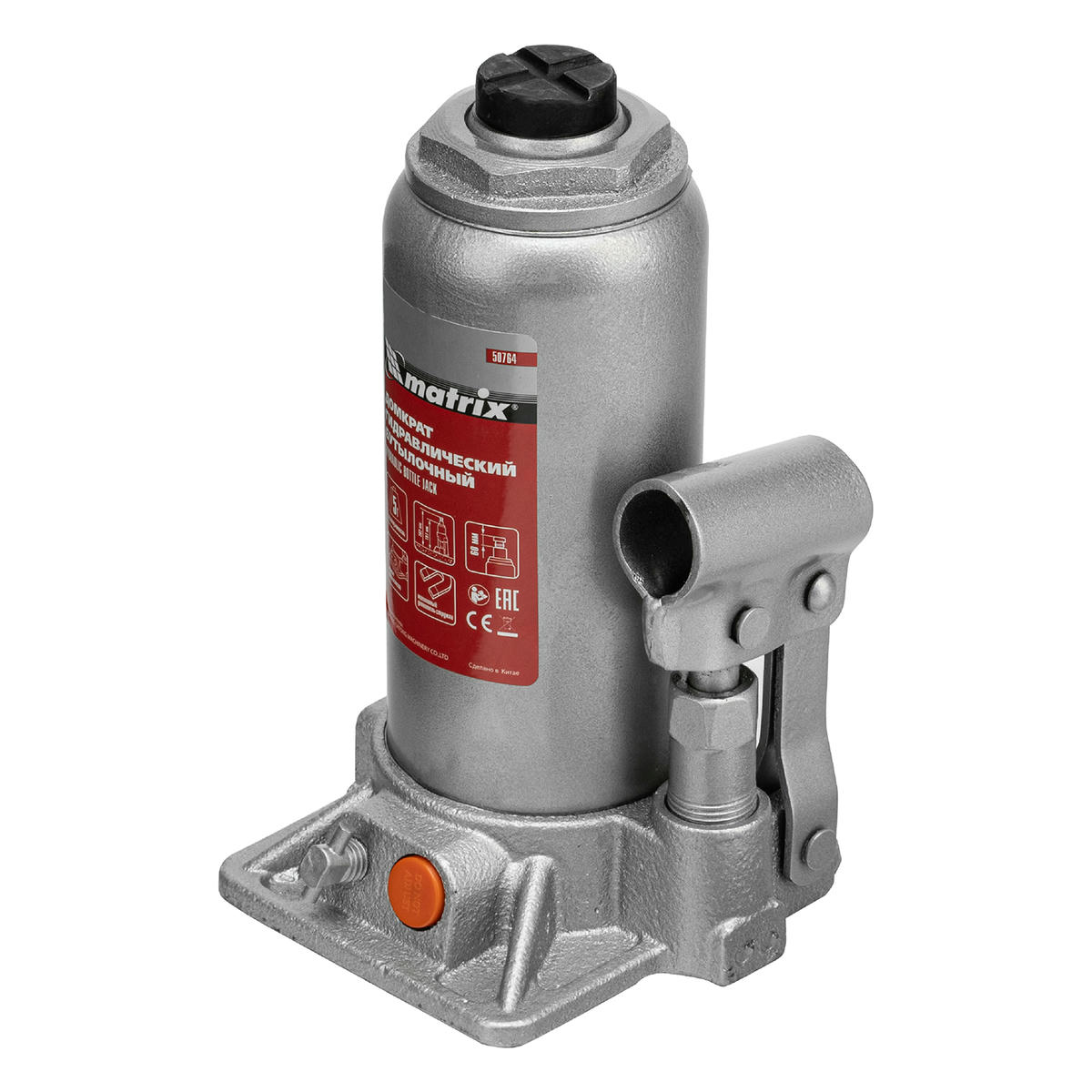 Домкрат гидравлический бутылочный, 5 т, h подъема 197-382 мм MATRIX 50764 MATRIX 50764 preview 2