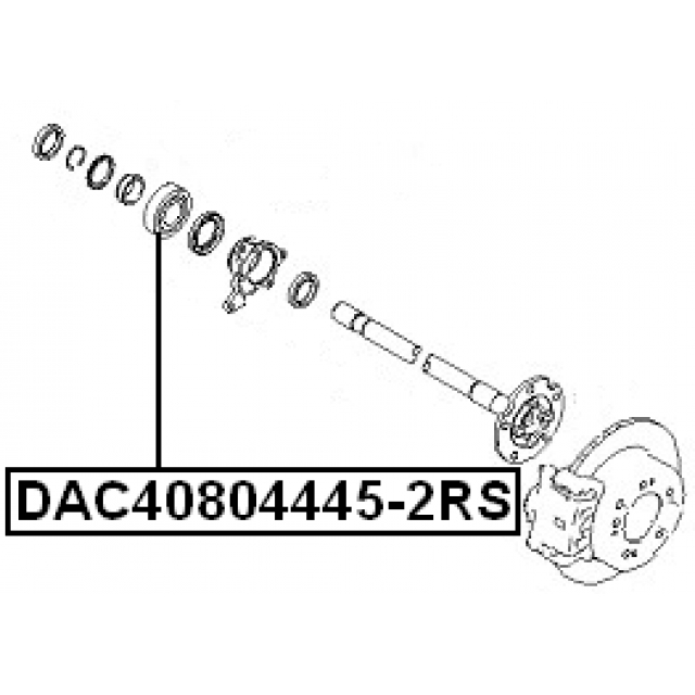 Подшипник ступицы FEBEST DAC408044452RS preview 2